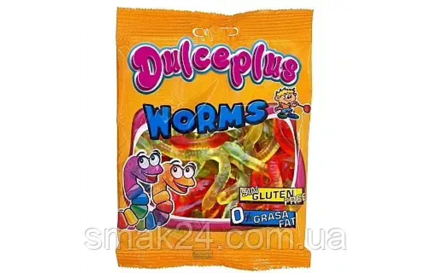 Желейні цукерки БЕЗ ГЛЮТЕНА Черв'ячки Dulceplus Worms 100 г Іспанія
