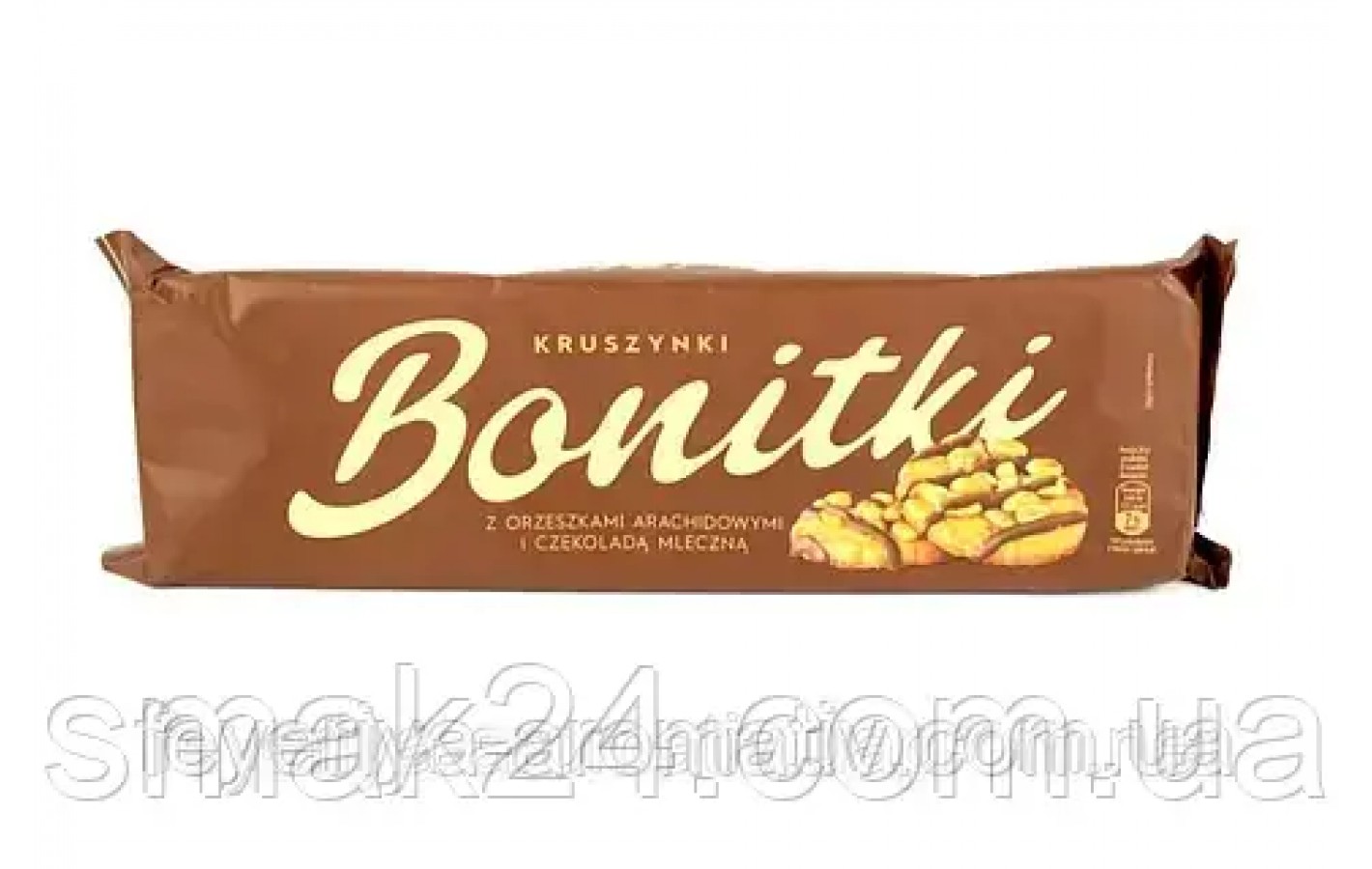 Печиво пісочне з молочним шоколадом і арахісом Kruszynki Bonitki 210 г Польща