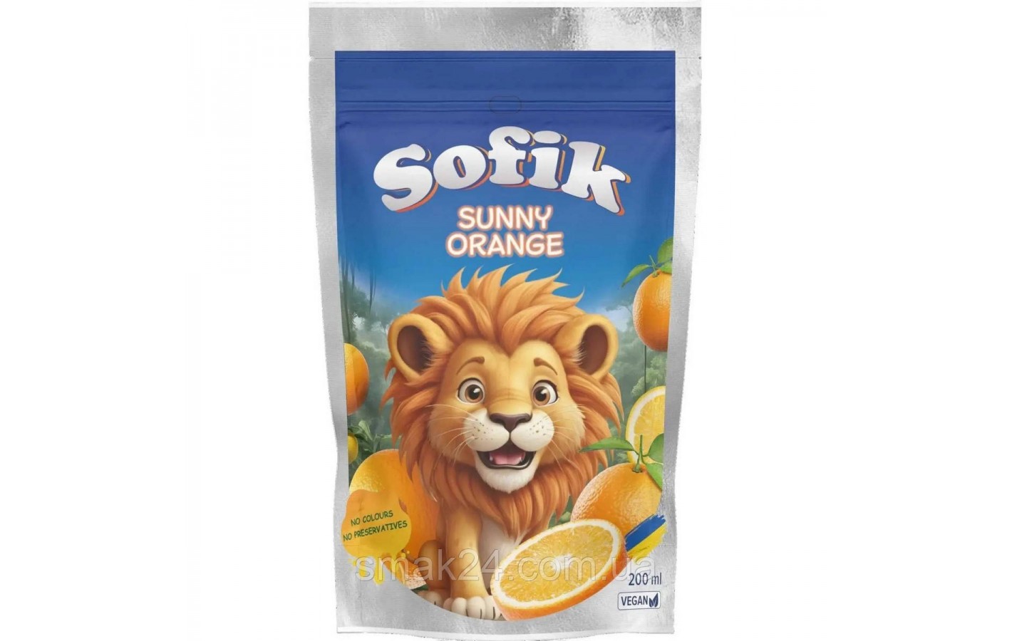 Напиток соковый со вкусом апельсина фруктов Sofik Sunny с трубочкой 200мл