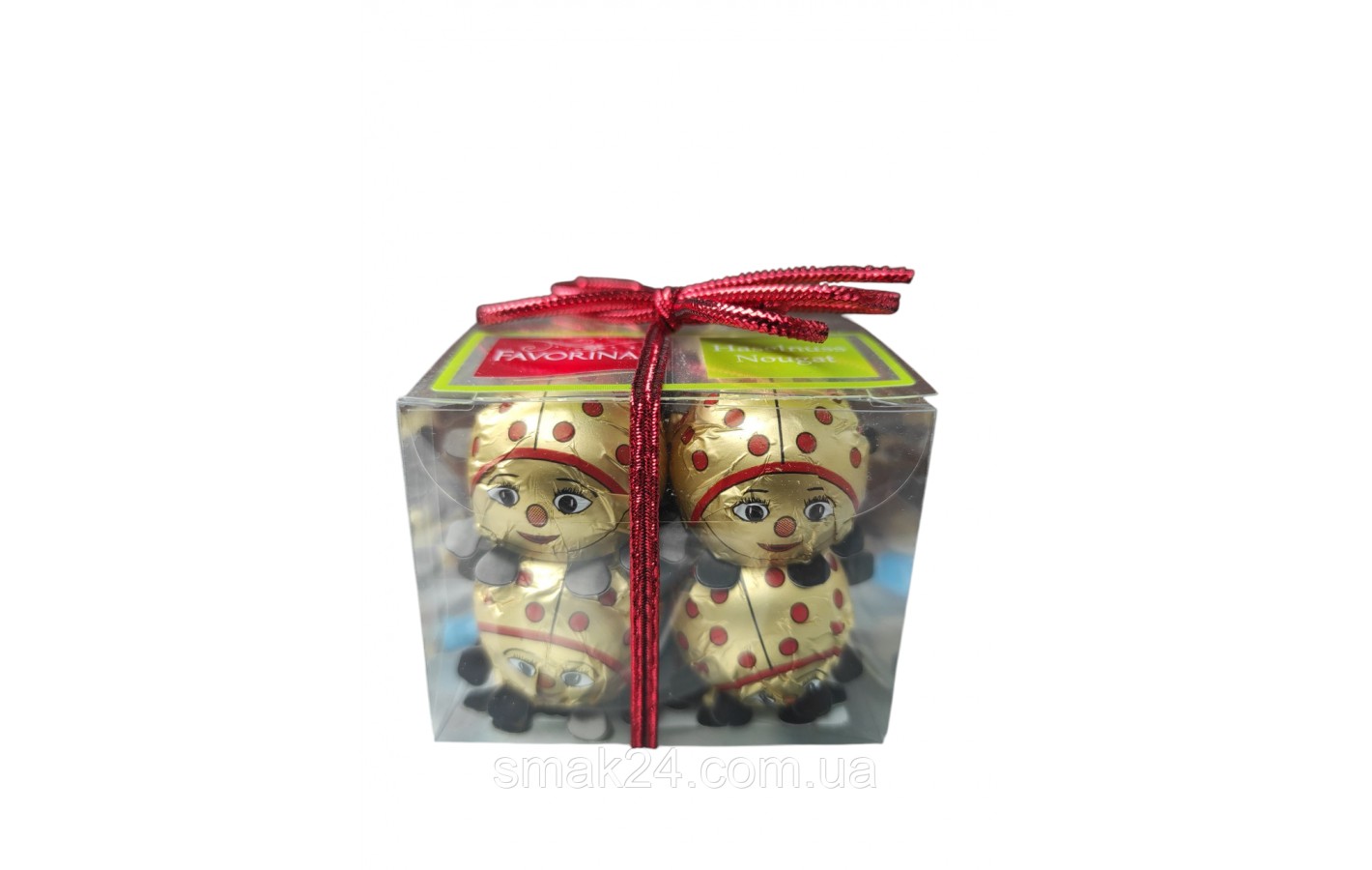 Шоколадные конфеты с ореховой нугой Божьи коровки Favorina (16шт) 100г Германия