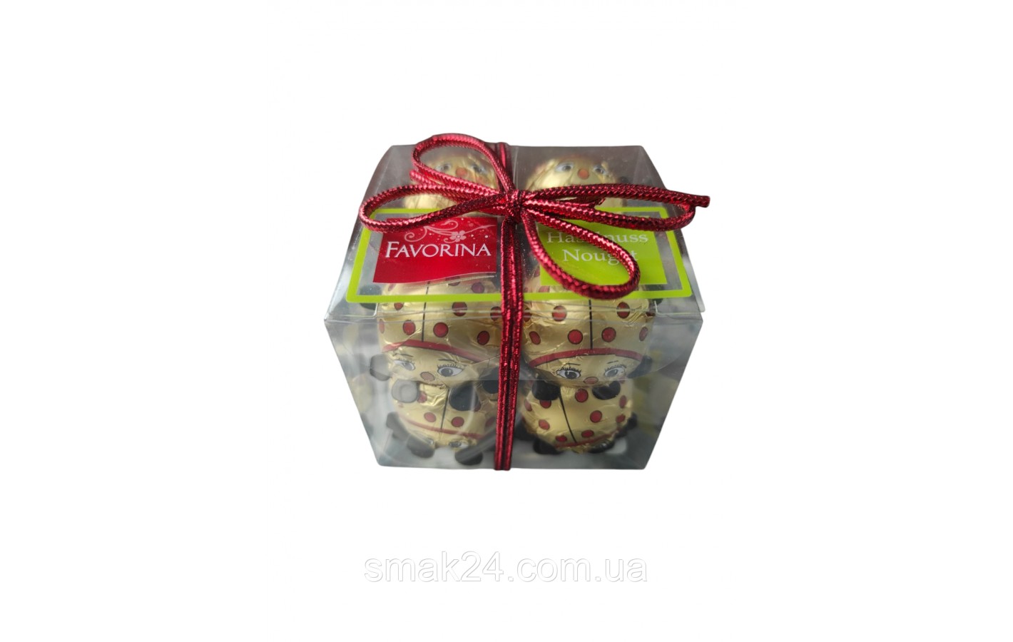 Шоколадные конфеты с ореховой нугой Божьи коровки Favorina (16шт) 100г Германия