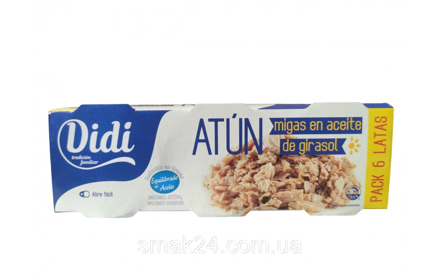 Тунець у соняшниковій олії Didi Atun migas en aceite de girasol (6х60 мл) 360 мл Іспанія