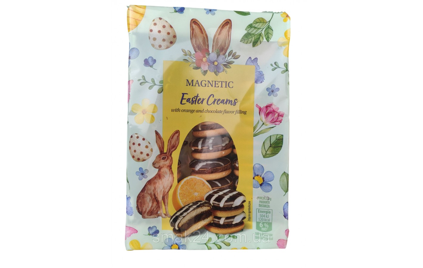 Печиво бісквітне із шоколадним кремом і апельсиновим джемом Magnetic Easter Creams 710 г Польща