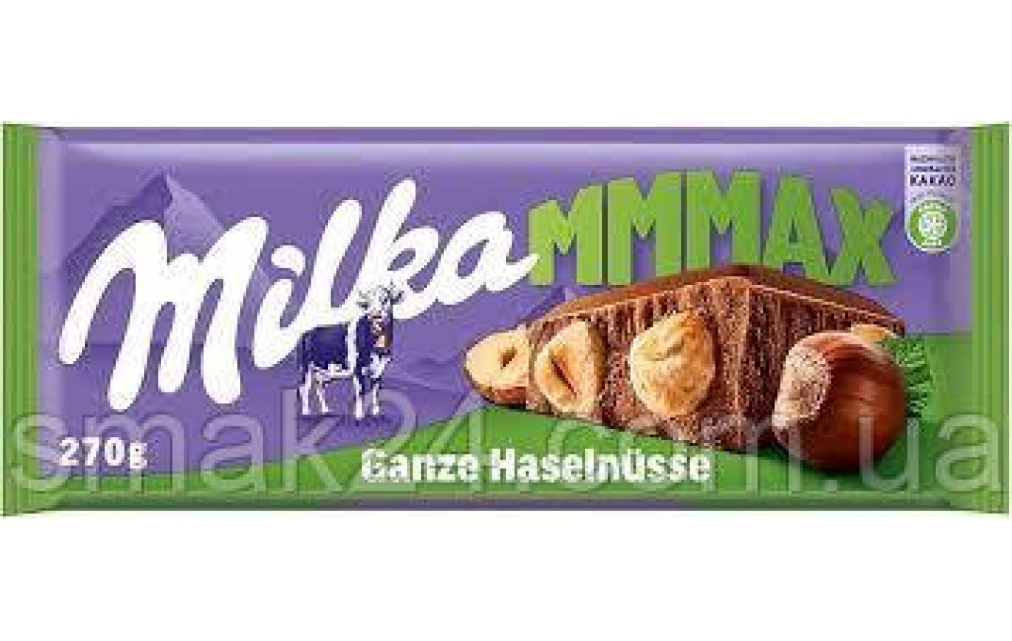 Шоколад молочный с фундуком Ganze Haselnuss Max Milka Швейцария 270г