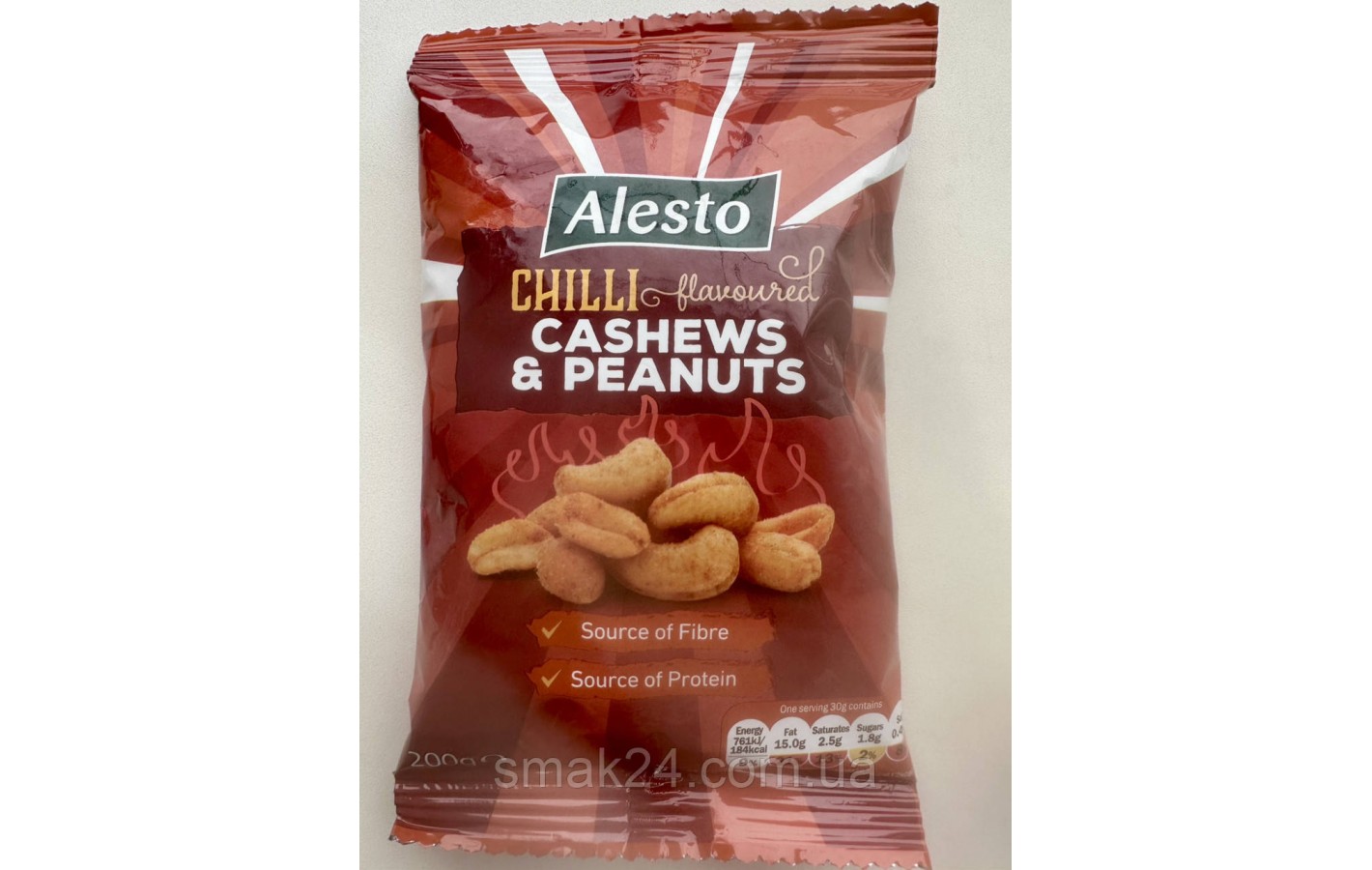 Ореховый микс кешью и арахиса с перцем чили Alesto Mieszanka z papryczka chilli 200г Польша