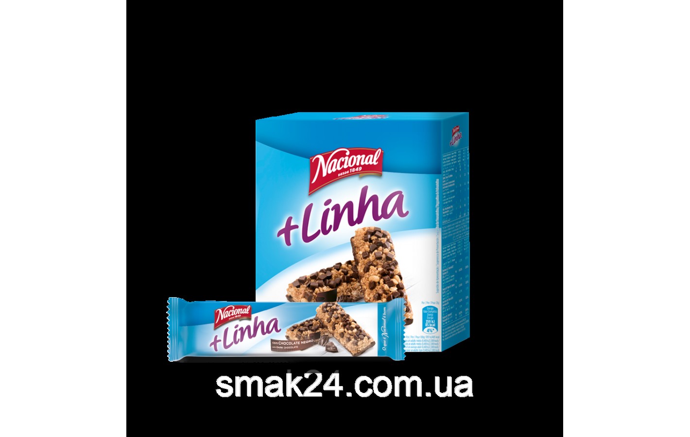 Зернові батончики зі шматочками шоколаду NACIONAL Linha Chocolate Negro 1 шт. х 32 г Португалія