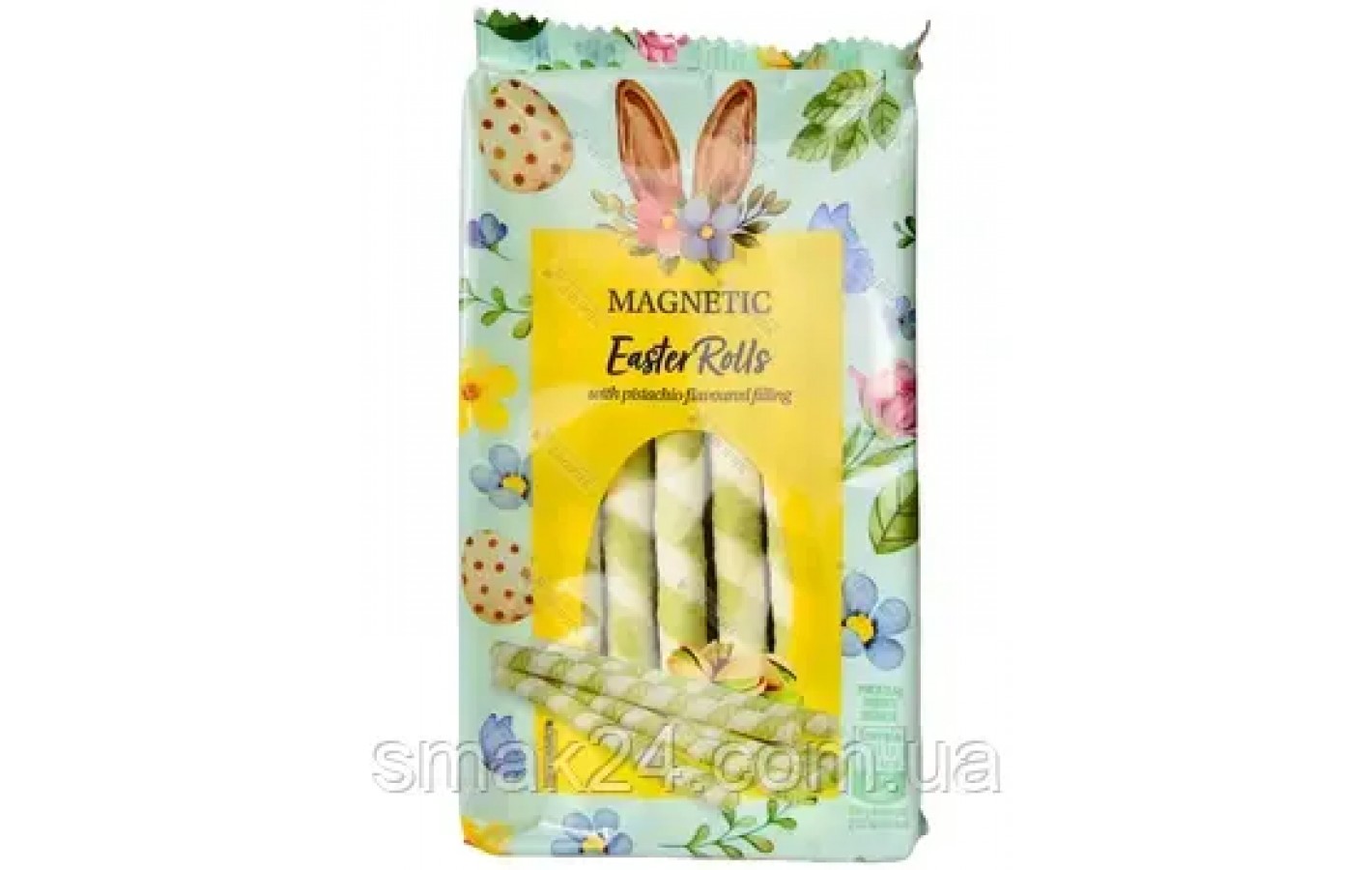 Вафельні трубочки з фісташковою начинкою MAGNETIC Rurki Waflowe 225 г Польща