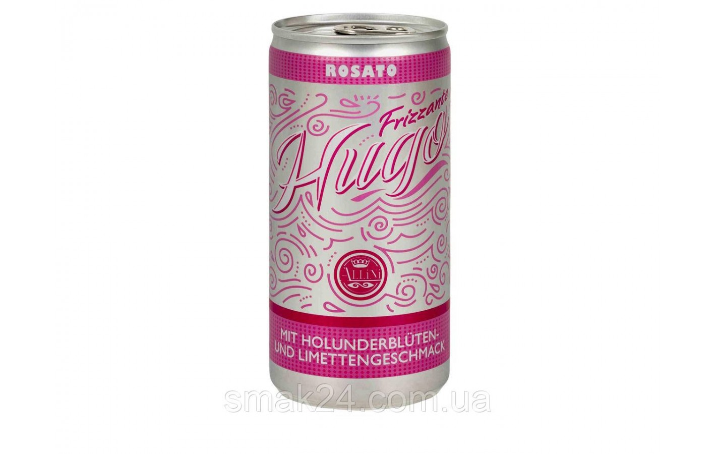 Вино ігристе рожеве (бузина, лайм) HUGO Frizzante Rosato напівсолодке 6.9% 200 мл Німеччина