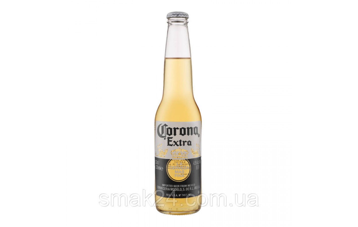 Пиво светлое Corona Extra 4.5% 0.33л ст\б Украина