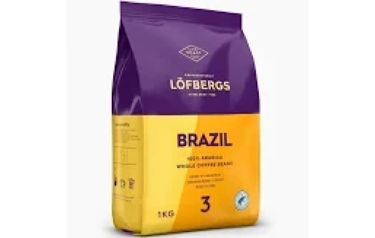 Кофе в зернах 100% Арабика Lofbergs Brazil 1 кг Швеция