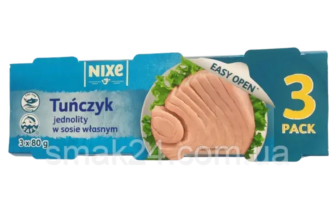 Филе тунца в собственном соку Nixe fillets from real skipjack tuna 3x80г  Германия