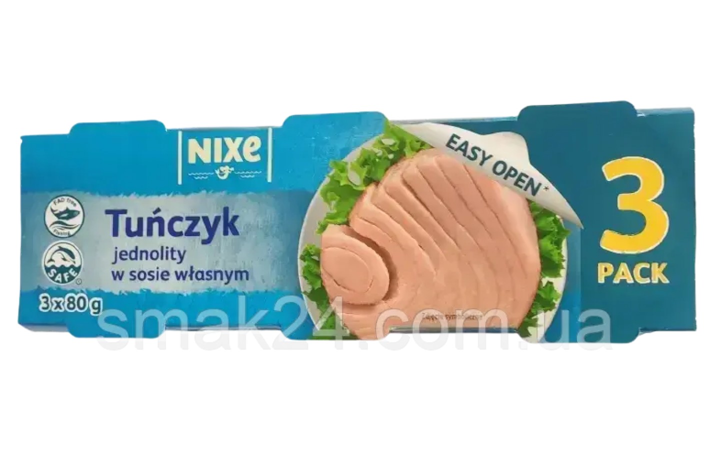 Филе тунца в собственном соку Nixe fillets from real skipjack tuna 3x80г  Германия