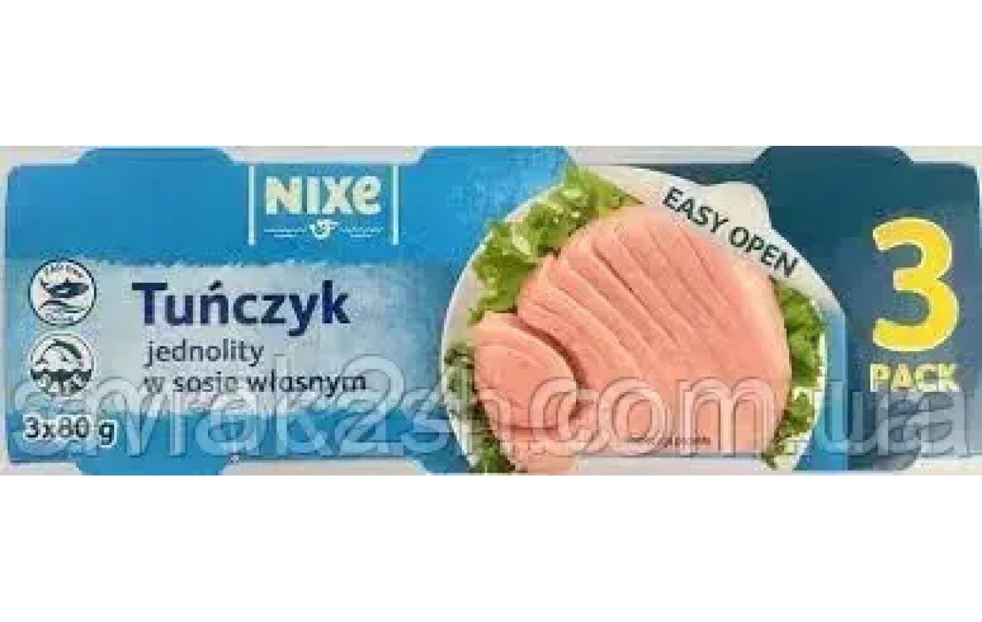 Филе тунца в собственном соку Nixe fillets from real skipjack tuna 3x80г  Германия