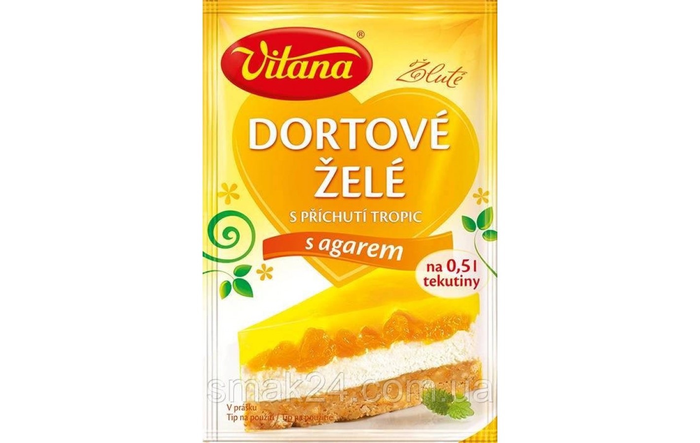 Залі зі смаком тропічних фруктів з агаром Vitana Dortové | elé tropik 10 г Чехія