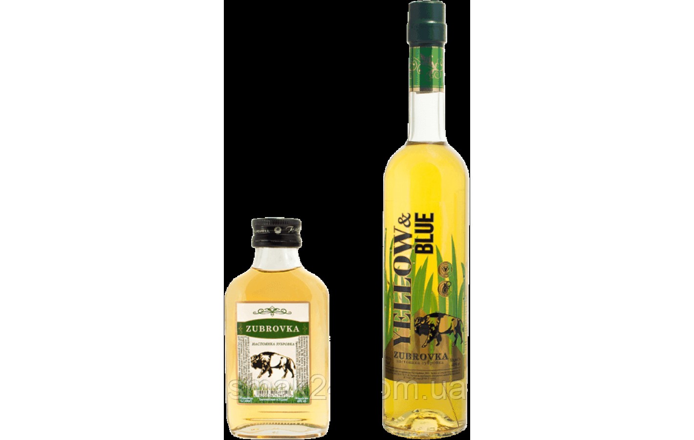 Водка YELLOW & BLUE Zubrovka  Настоянка 40% об. Горобина