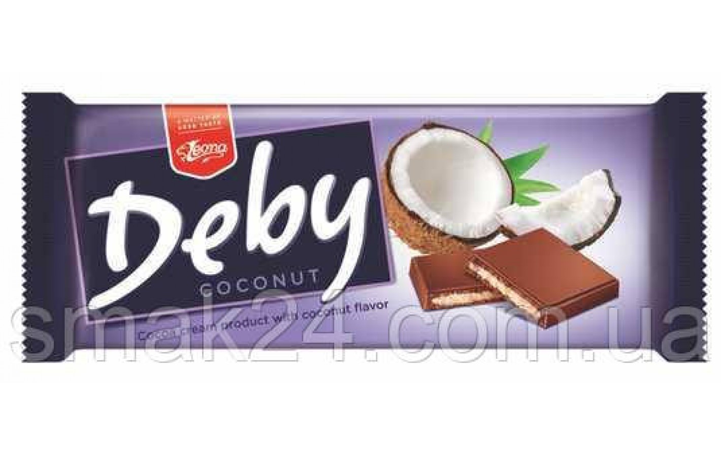 Молочна кондитерська плитка з кокосовою начинкою Deby 90 г Польща