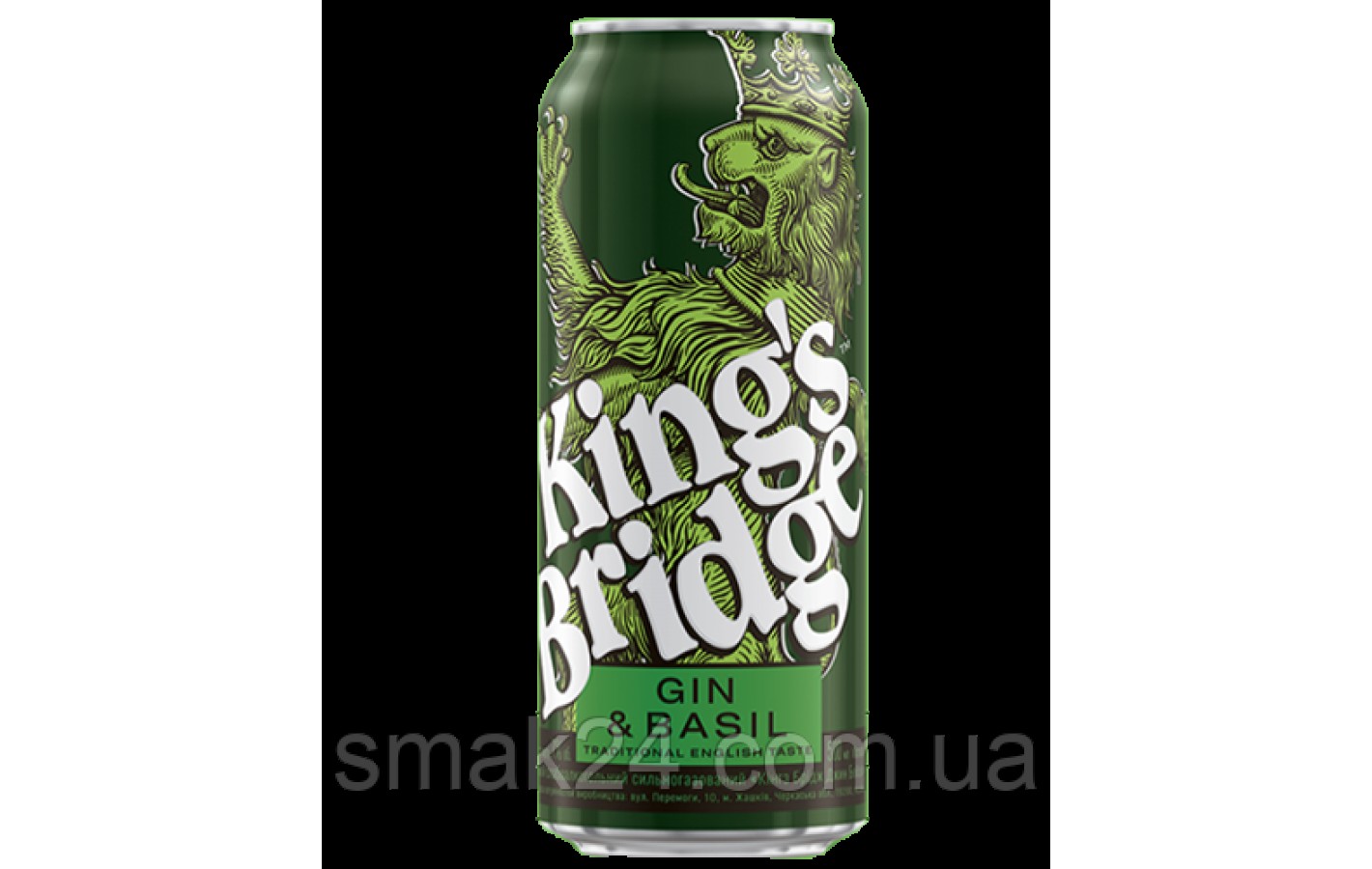 Напій слабоалкогольний King's Bridge Gin&Basil 7% 500 мл Україна