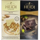 Шоколад (2шт) с карамелизированным слоем миндаля Florentine 100г и темный Эспрессо 80г Heidi Румыния