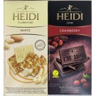 Шоколад (2шт) с карамелизированным слоем миндаля Florentine 100г и темный с Клюквой 80г Heidi Румыния