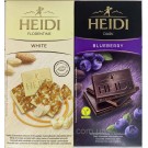 Шоколад (2шт) с карамелизированным слоем миндаля Florentine 100г и темный с Черникой 80г Heidi Румыния