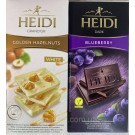 Шоколад (2шт) белый с цельным фундуком 100г и темный с Черникой 80г Heidi Румыния