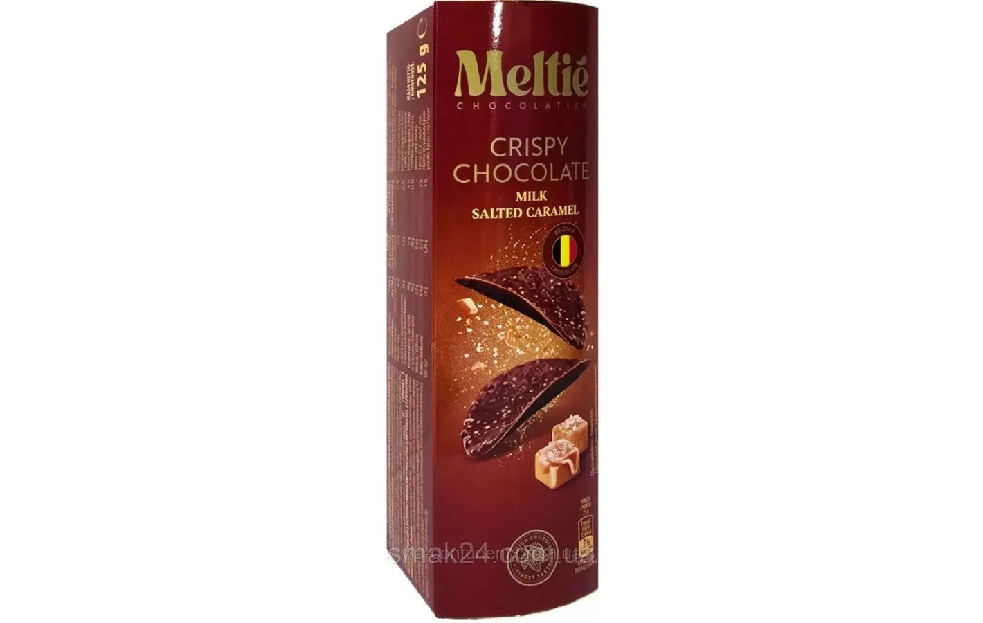 Шоколадные чипсы с карамель солью Crispy Milk Salted Caramel Meltie 125г Бельгия