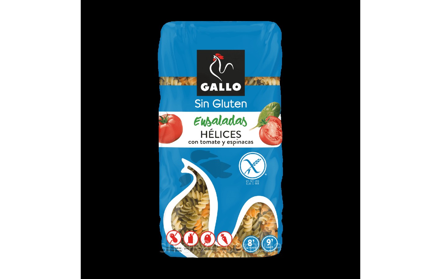 Макаронные изделия БЕЗ ГЛЮТЕНА, ЛАКТОЗЫ Спиральки Gallo Ensaladas 450 г Испания