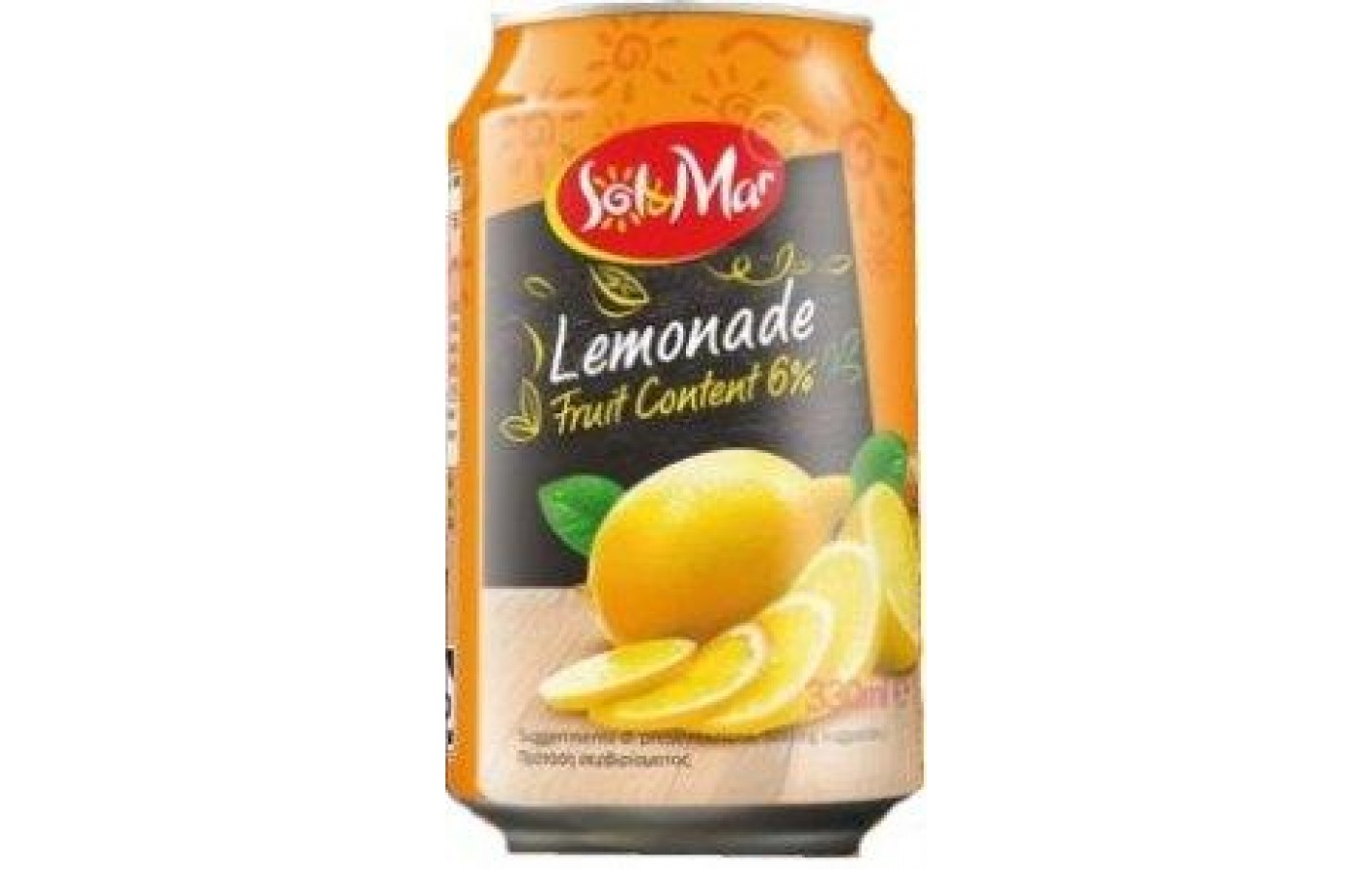 Лимонад газированный 6% цитрусовый сок Sol & Mar Cloudy Lemon 330 мл Польша