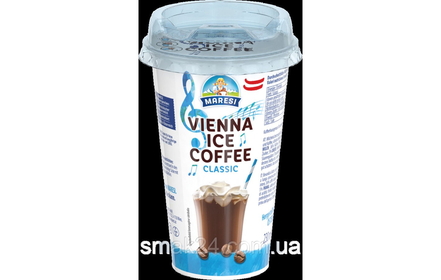 Холодный кофе с молоком без сахара Maresi Vienna Ice Coffee Classic 230мл Австрия
