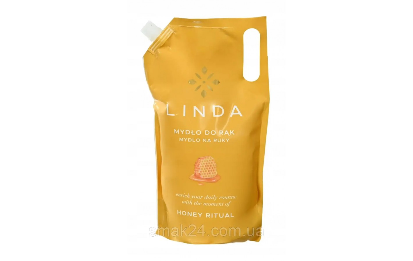Мыло для рук жидкое увлажняющее Мед Linda Mydlo do rak Honey Ritual 1л Польша