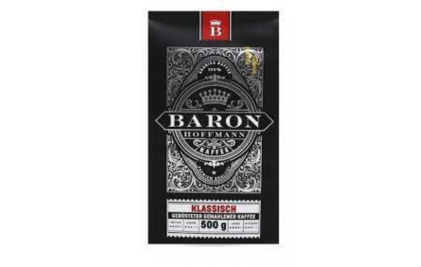 Кава мелена 100% Арабіка Baron Hoffmann Kaffee Klassisch 500 г Німеччина