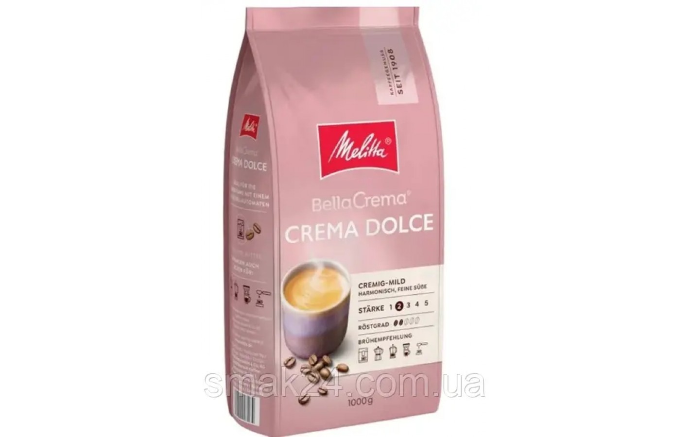 Кофе в зернах Melitta Bella Crema Dolce 100% Арабика 1кг Германия