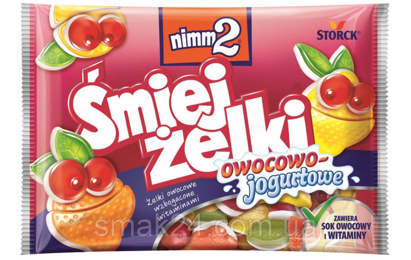 Желейные конфеты Фруктовый микс Śmiejżelki Owocowe  Żelki 100г Германия