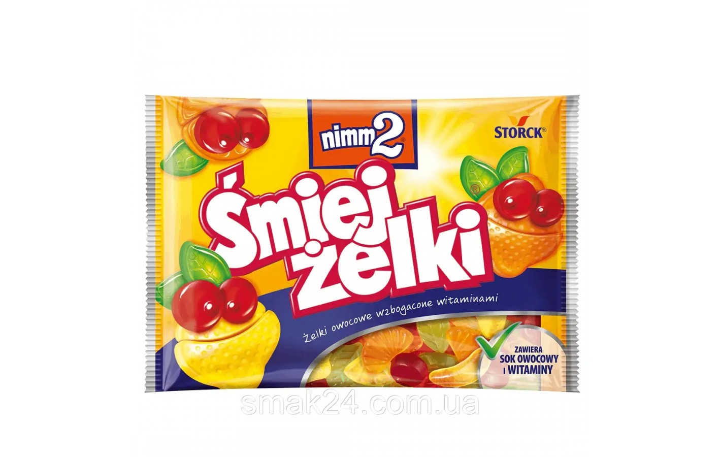 Желейные конфеты Фруктовый микс Śmiejżelki Owocowe  Żelki 100г Германия
