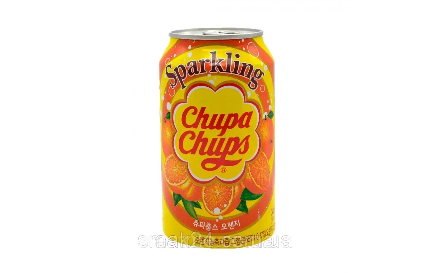 Напиток газированный со вкусом апельсина Chupa Chups  345мл ж/б Корея