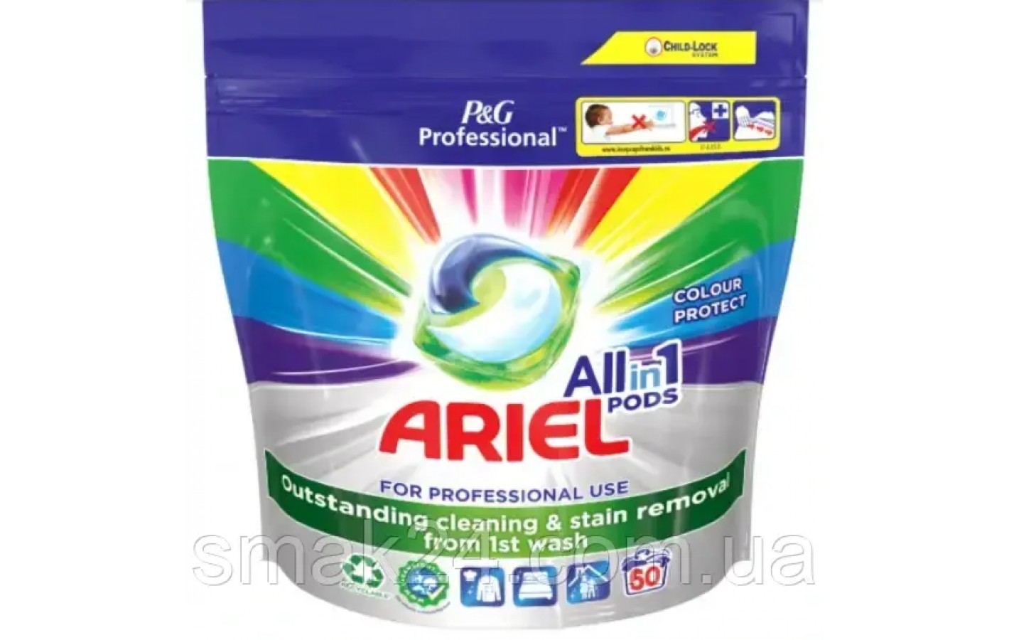 Капсулы для стирки Ariel Colour Protect For Professional Use All In 1 Pods (60штх19,7г) Германия