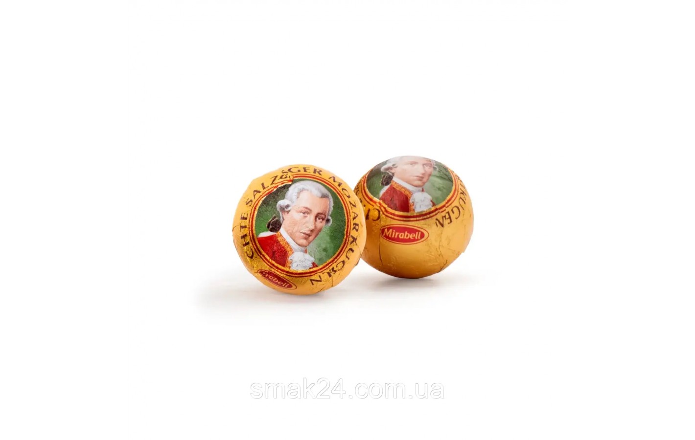 Конфеты марципановые с фисташковым пралине Mozart Kugeln Mirabell 1кг (71шт) Германия