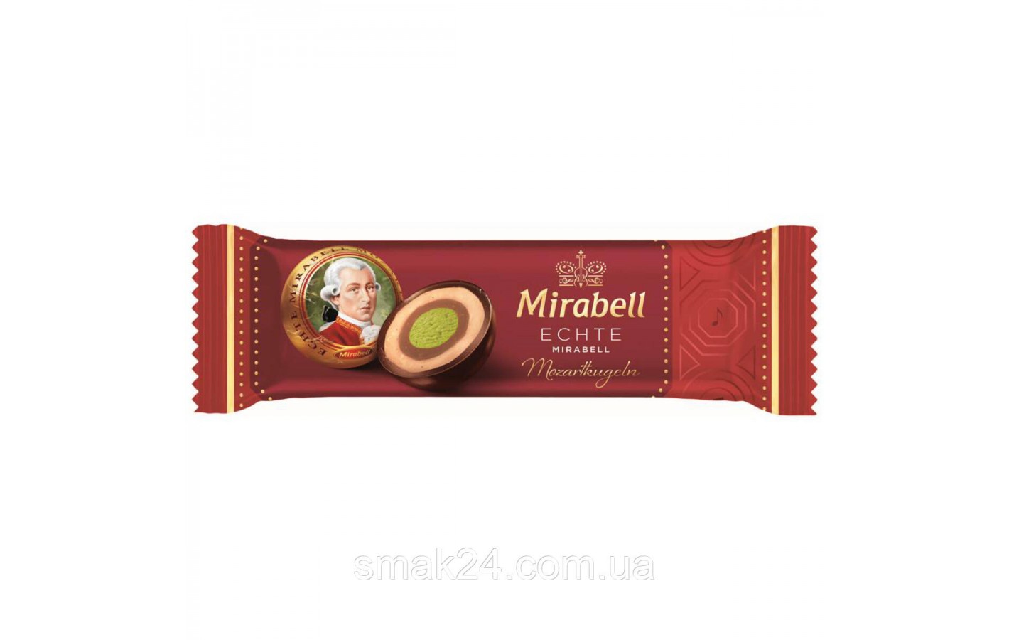 Конфеты марципановые с фисташковым пралине Mozart Kugeln Mirabell 42г (3х14г) Германия
