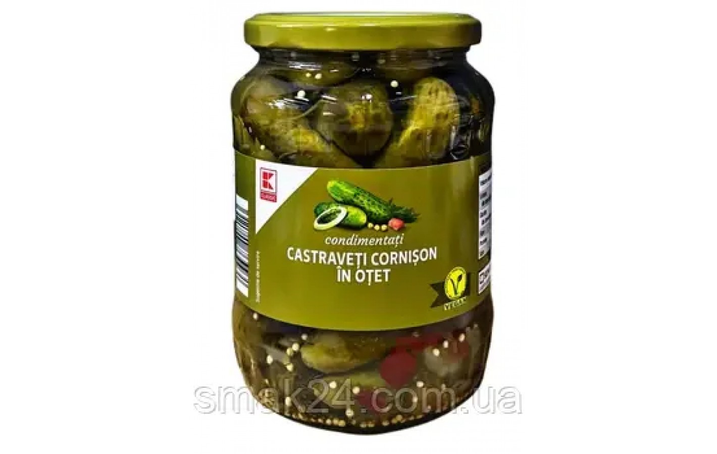 Огурцы маринованные Castraveti Cornison in otet КClassic 670г/370г Германия