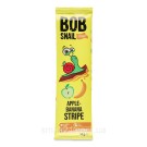 Цукерка фруктова Яблучно-банановий страйп БЕЗ ЦУКРУ ТА ГЛЮТЕНУ Bob Snail 14 г