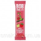 Цукерка фруктова Яблоко-Клубника страйп БЕЗ ЦУКРУ ТА ГЛЮТЕНУ Bob Snail 14 г