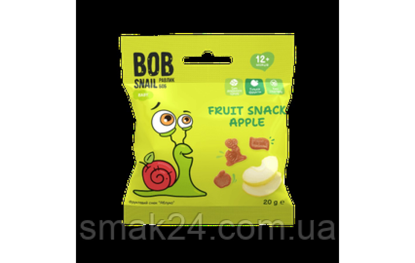 Натуральные снеки для детей Bob Snail Яблоко 20 г