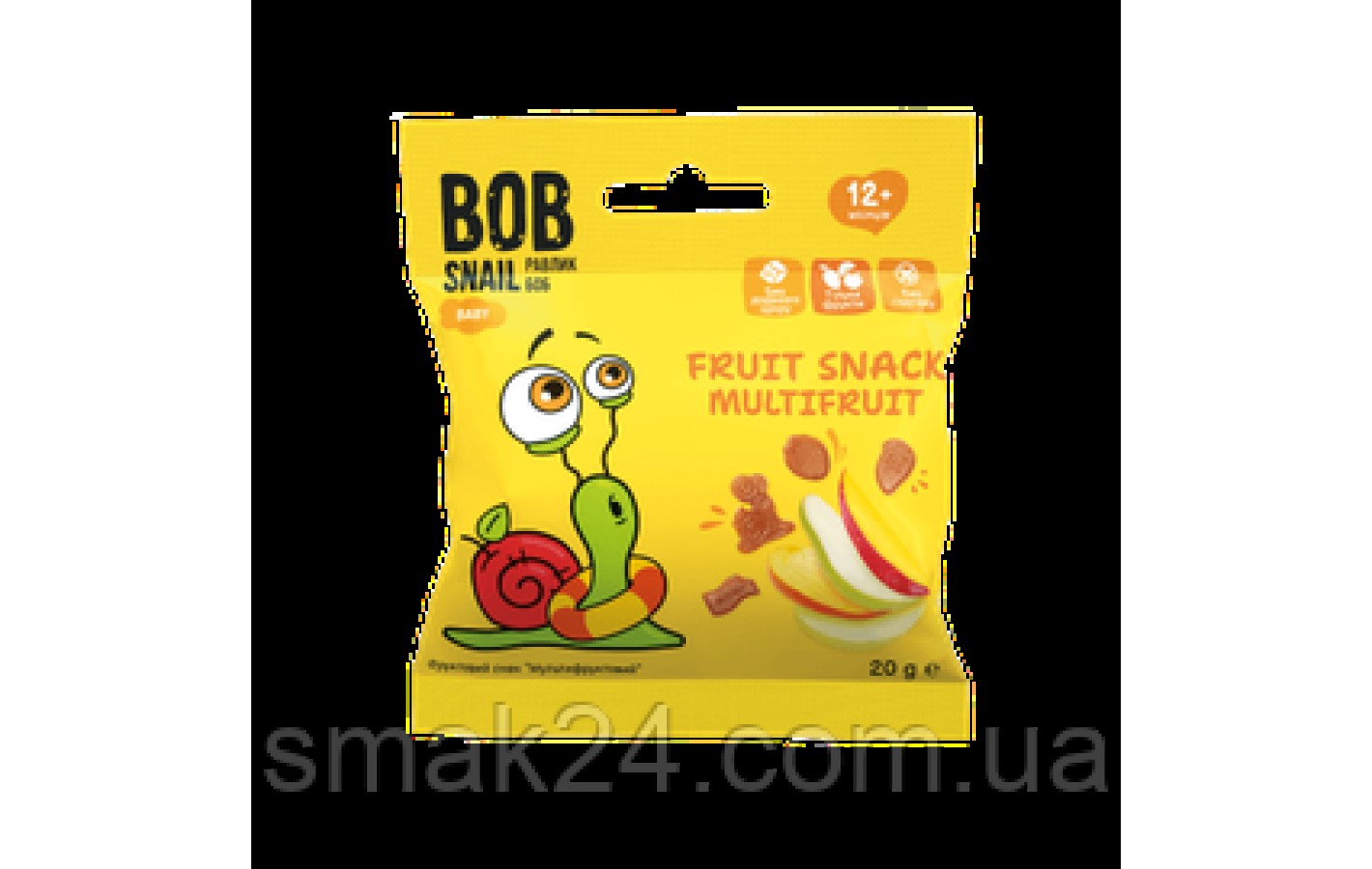 Натуральные снеки для детей Bob Snail Мультіфрукт 20 г