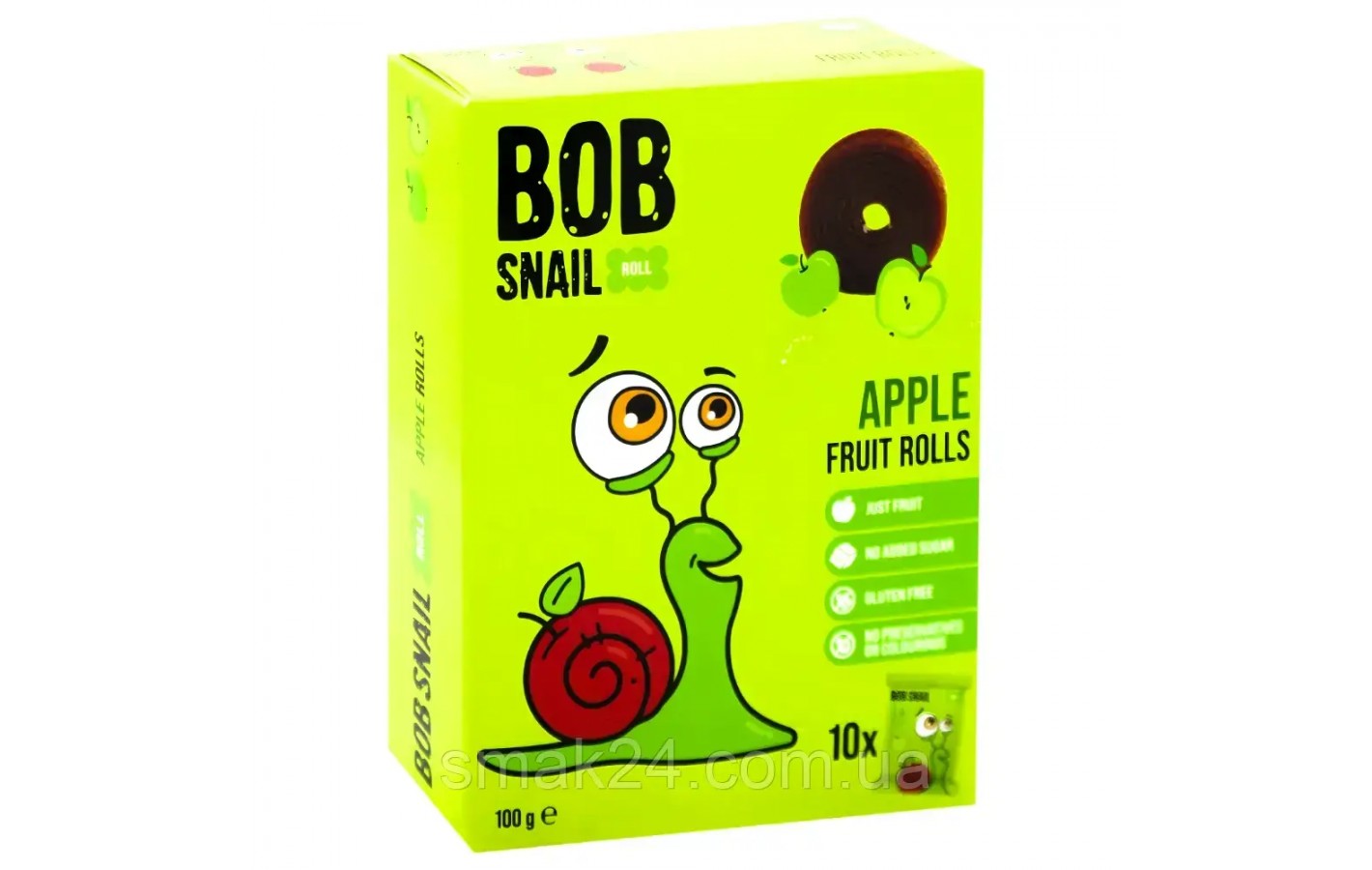 Цукерки фруктові яблуко Bob Snail (10 шт. х 10 г) 100 г