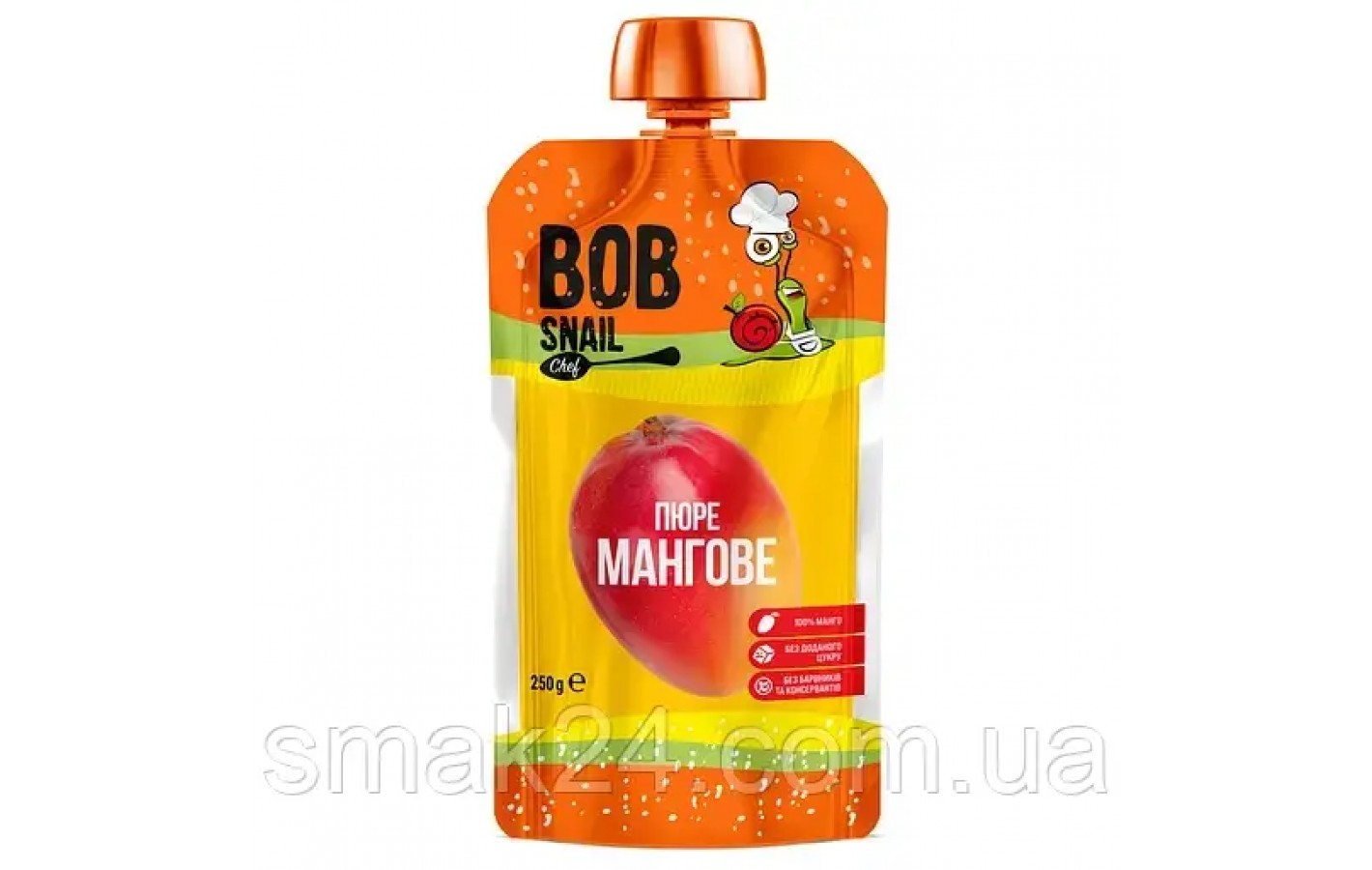 Пюре фруктове Bob Snail Манго, пастеризоване, 250 г