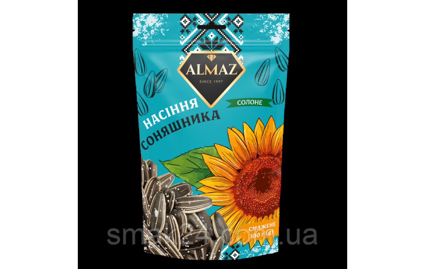 Ядро подсолнуха соленое ALMAZ 100г