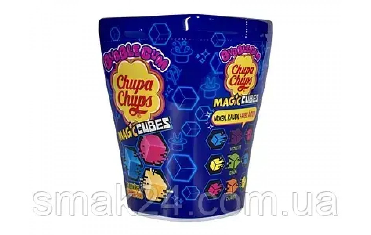 Жувальна гумка Bubble Gum із фруктовим смаком Chupa Chups Magic Cubes Bubble Gum 86г Италия