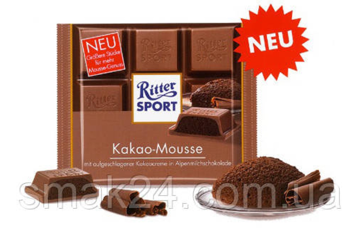 Шоколад с Какао-Мусс Ritter Sport KAKAO-MOUSSE Германия 100г