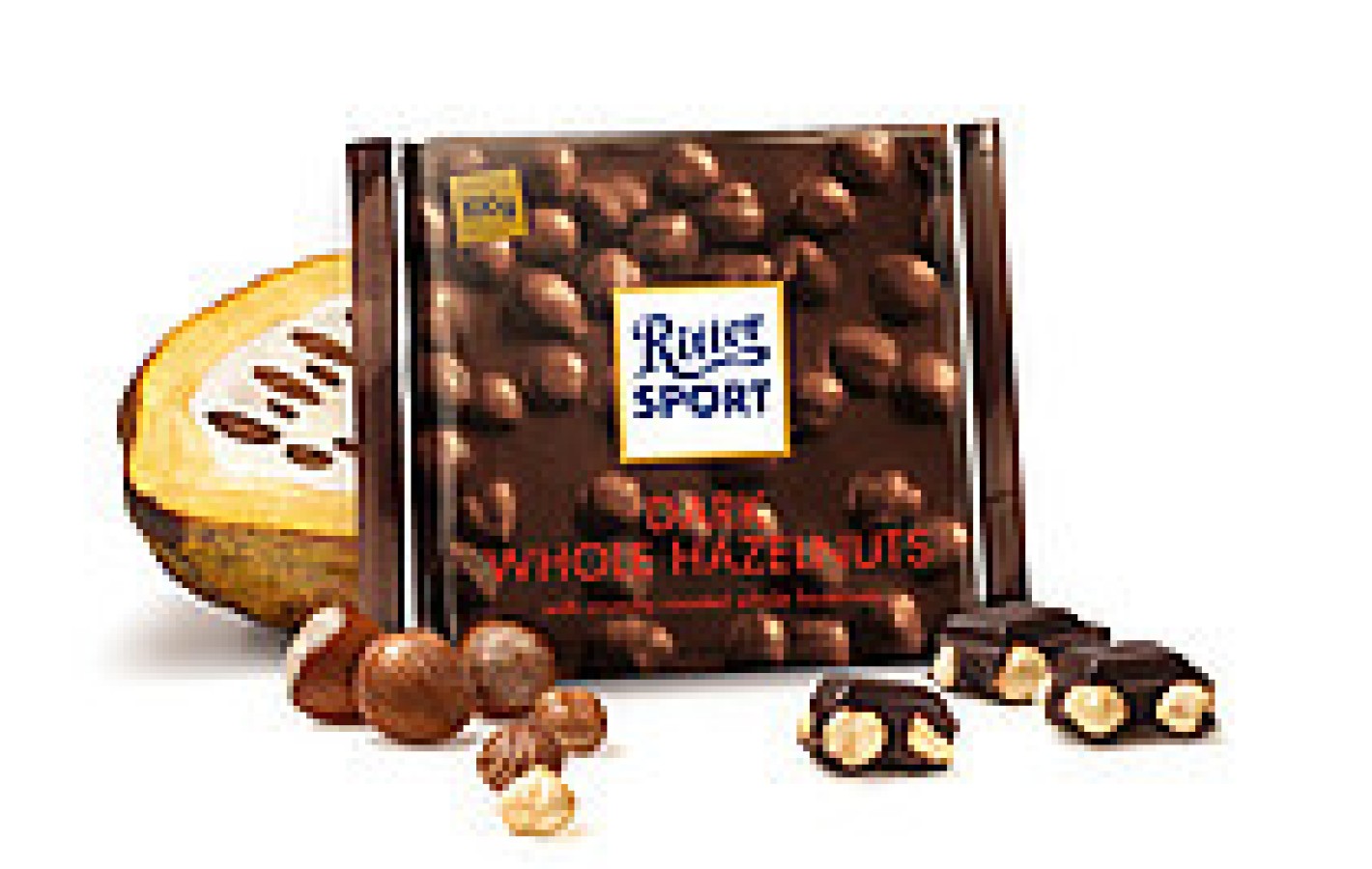 Шоколад молочный Ritter Sport VOLL-NUSS (цельный лесной орех) Германия 100г