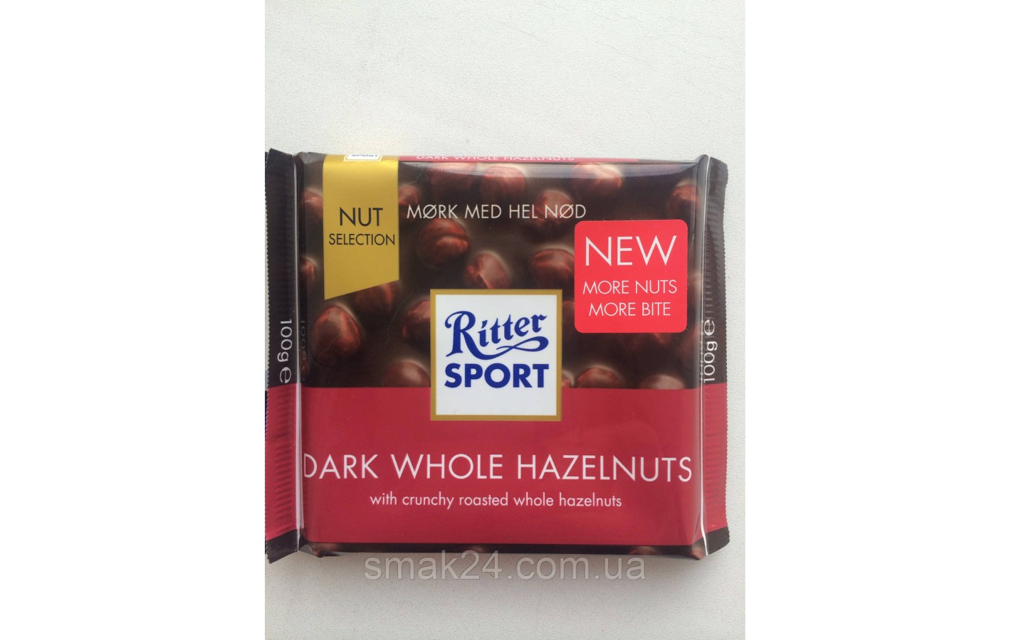 Шоколад Ritter Sport DARK WHOLE HAZELNUTS (цельный лесной орех) Германия 100г